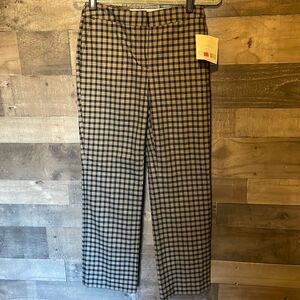 LIZ CLAIBORNE Gingham black/gray pants, Sz 2P